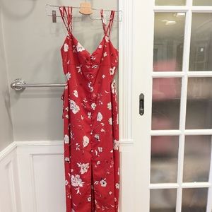 Petite Studio Floral Red Dress